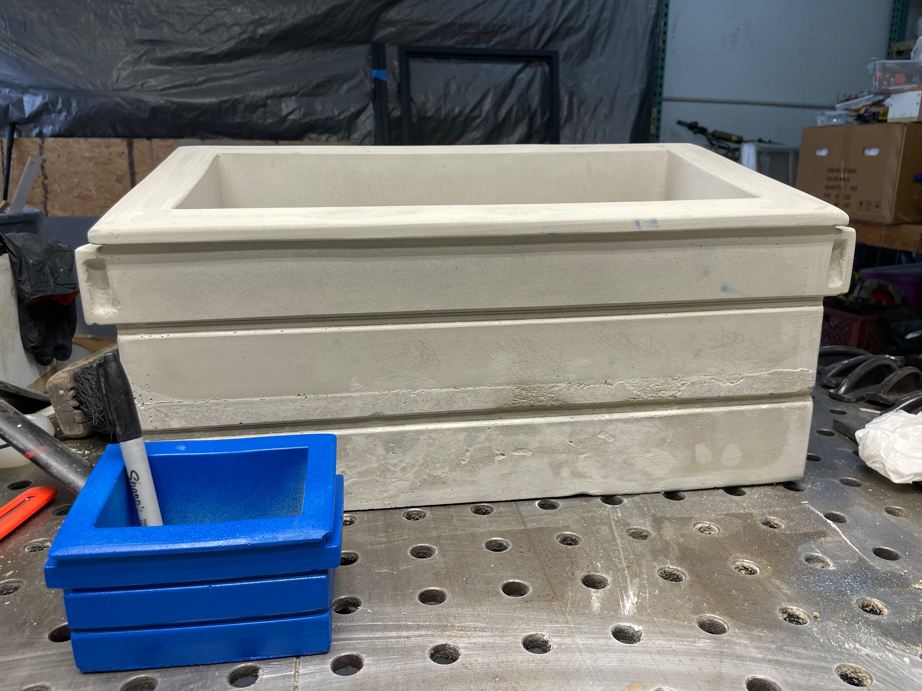 Jumbo Concrete Dumpster Flower Pot
