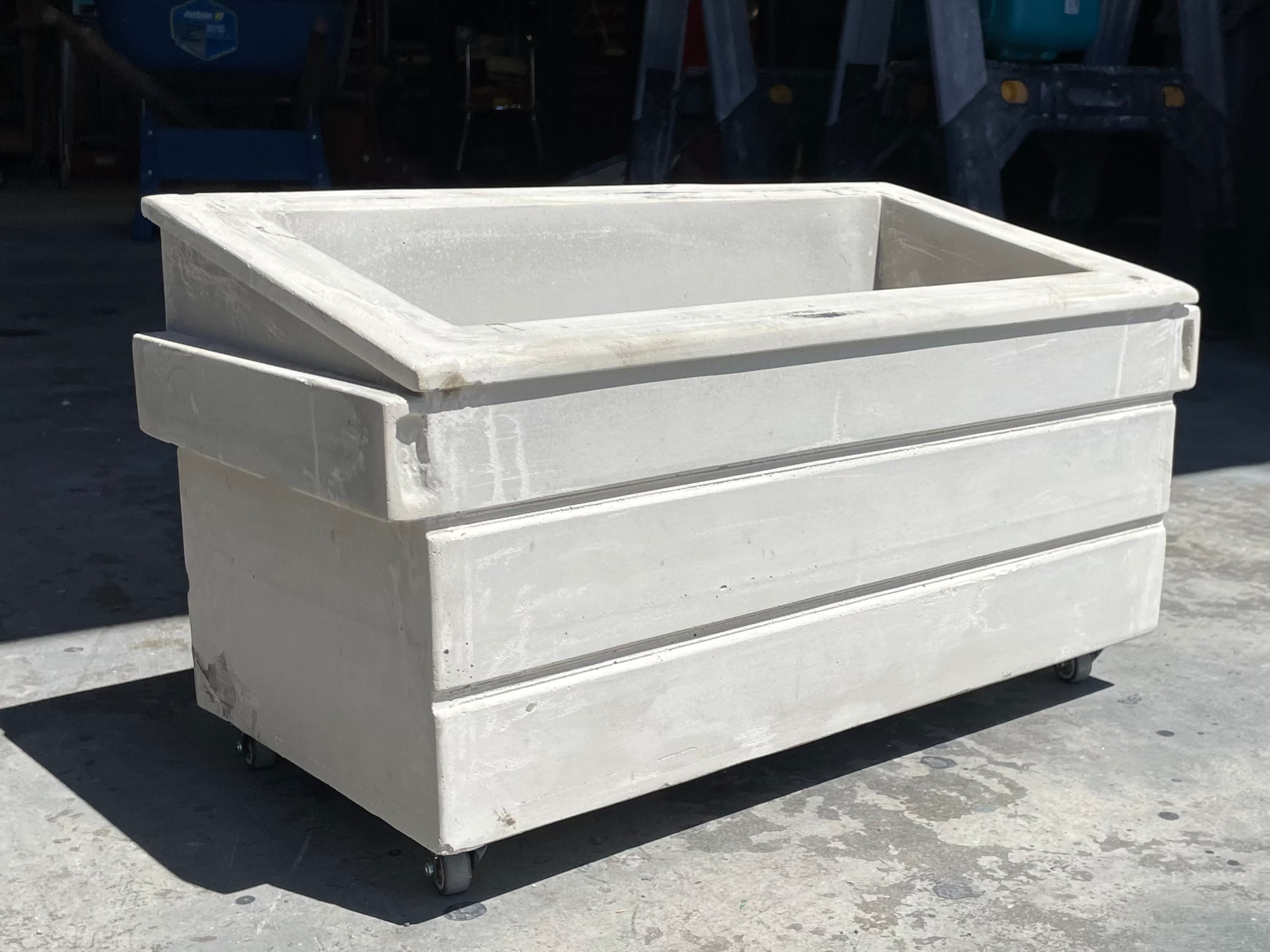 Jumbo Concrete Dumpster Flower Pot