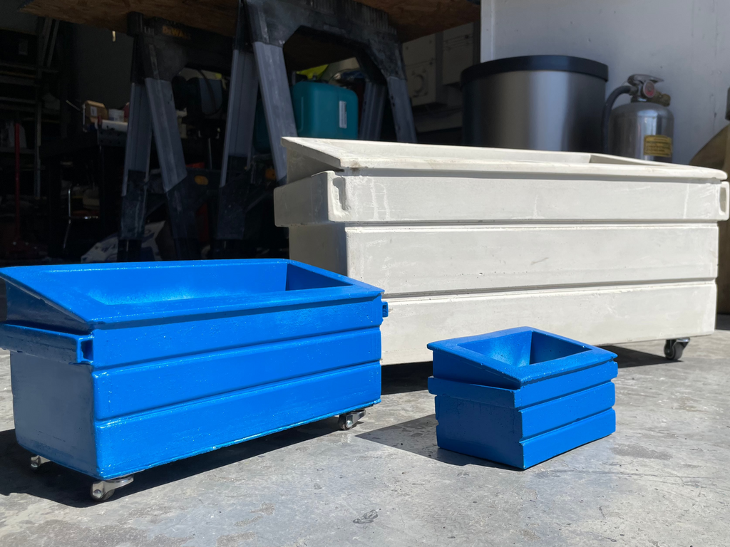 Jumbo Concrete Dumpster Flower Pot