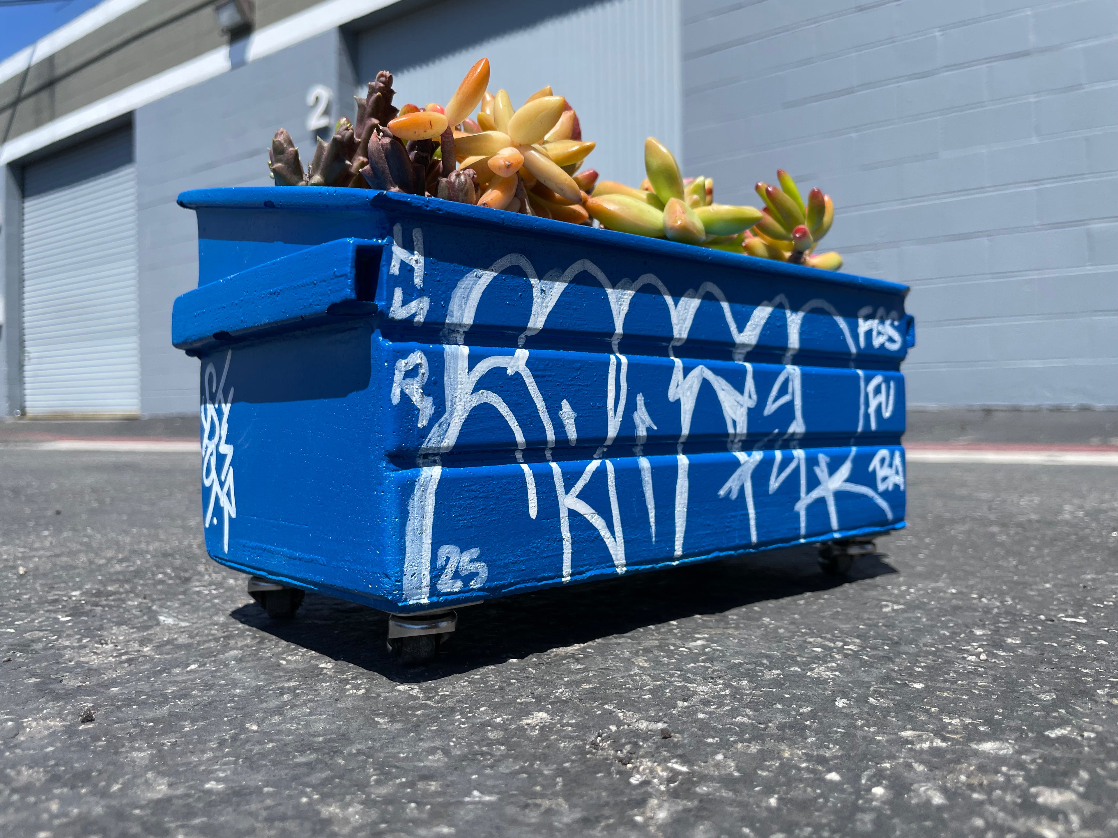 Medium Concrete Dumpster Flower Pot