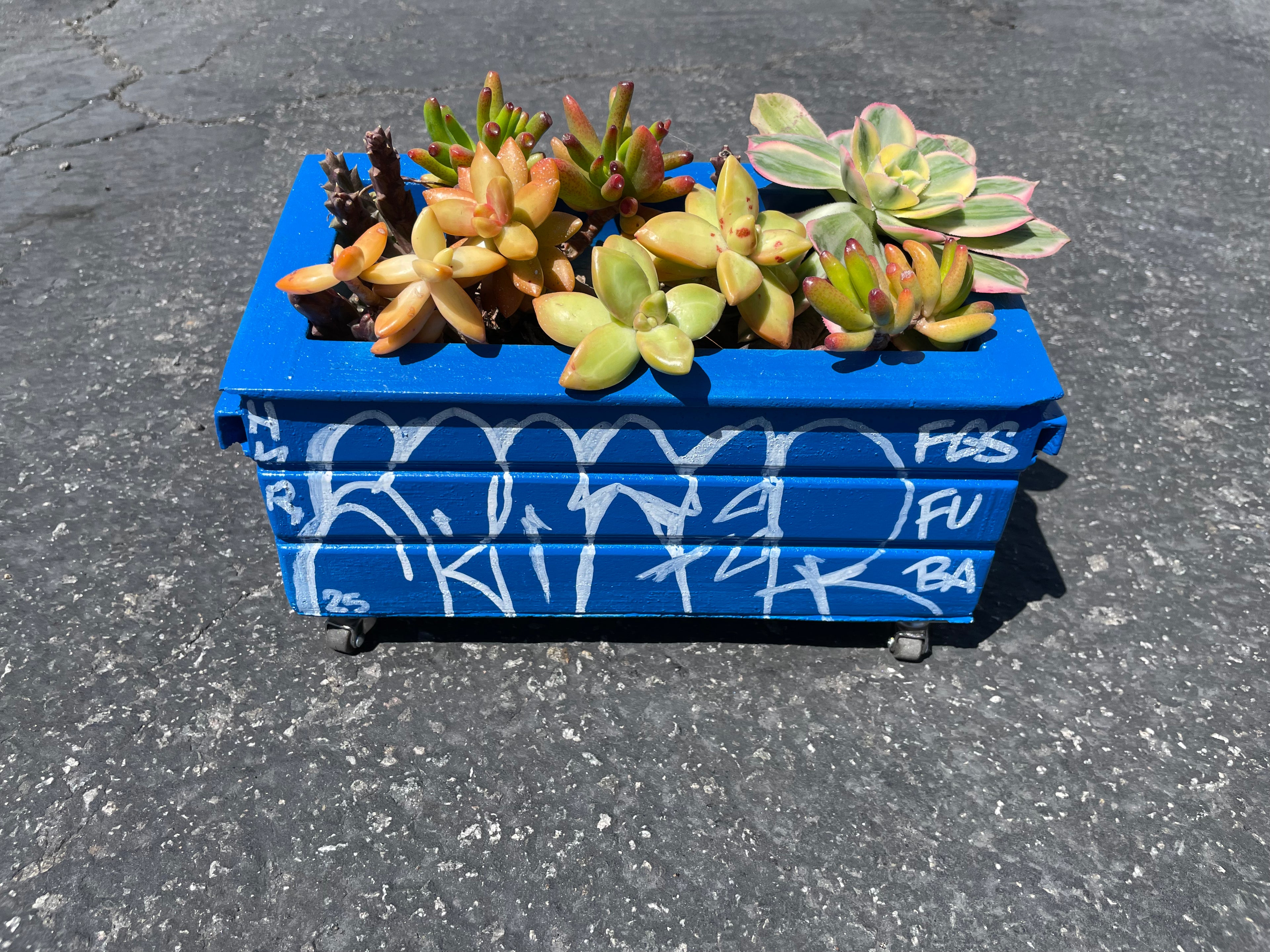Medium Concrete Dumpster Flower Pot