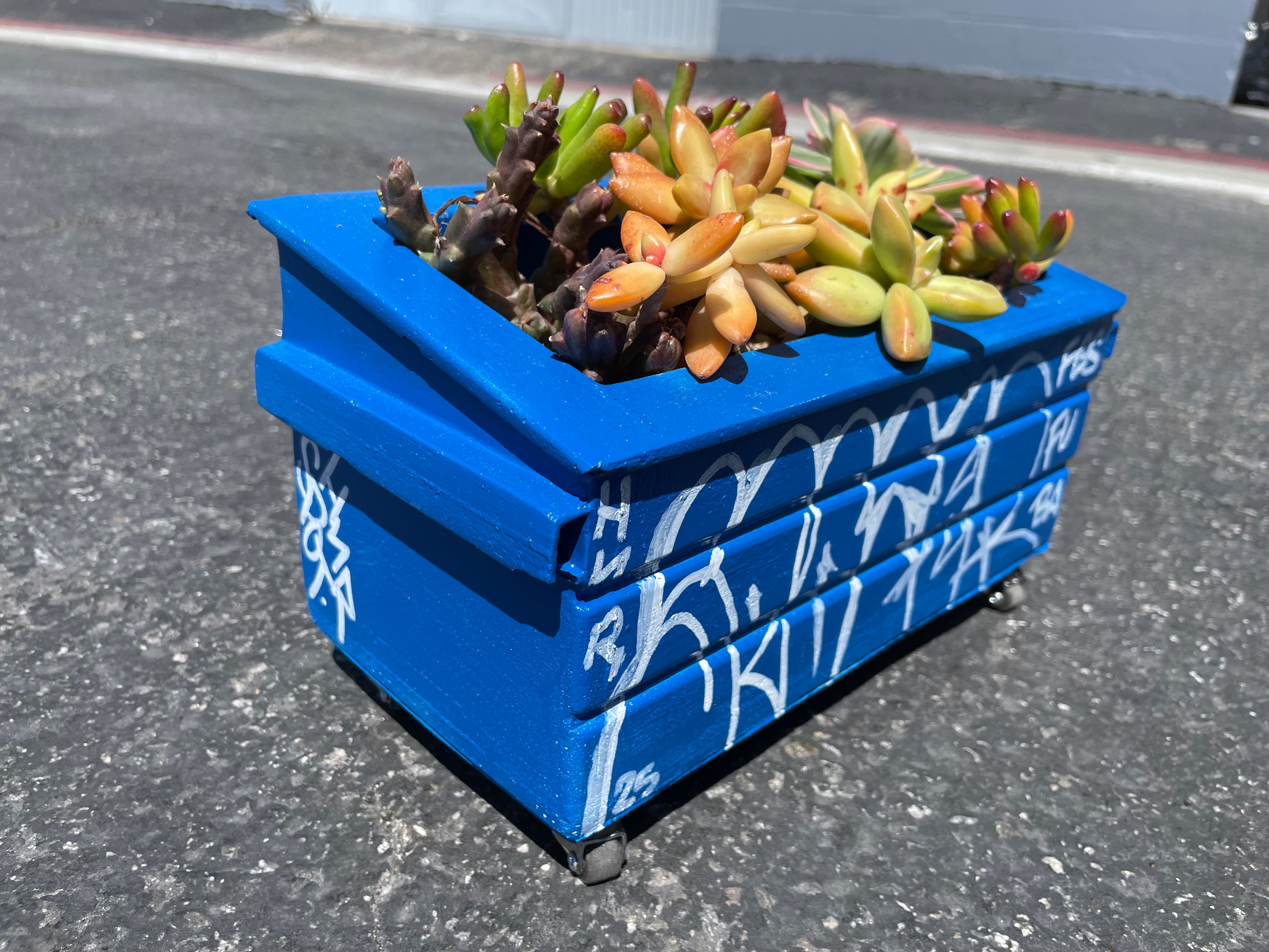 Medium Concrete Dumpster Flower Pot