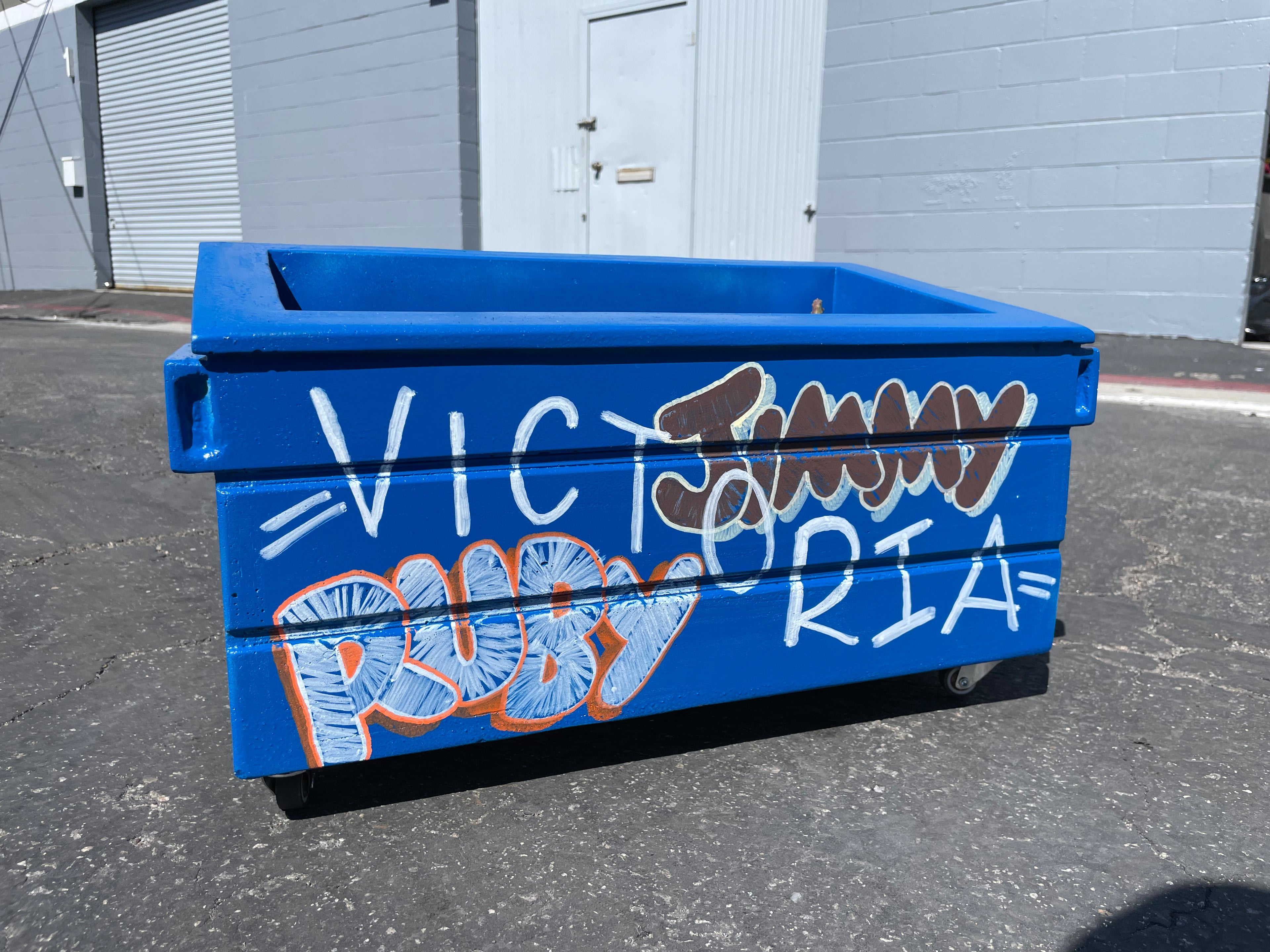 Jumbo Concrete Dumpster Flower Pot